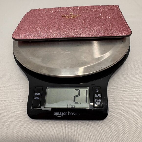 NWOT Kate Spade Pink Glitter Cardholder Wallet With Zip Pocket - Picture 10 of 10